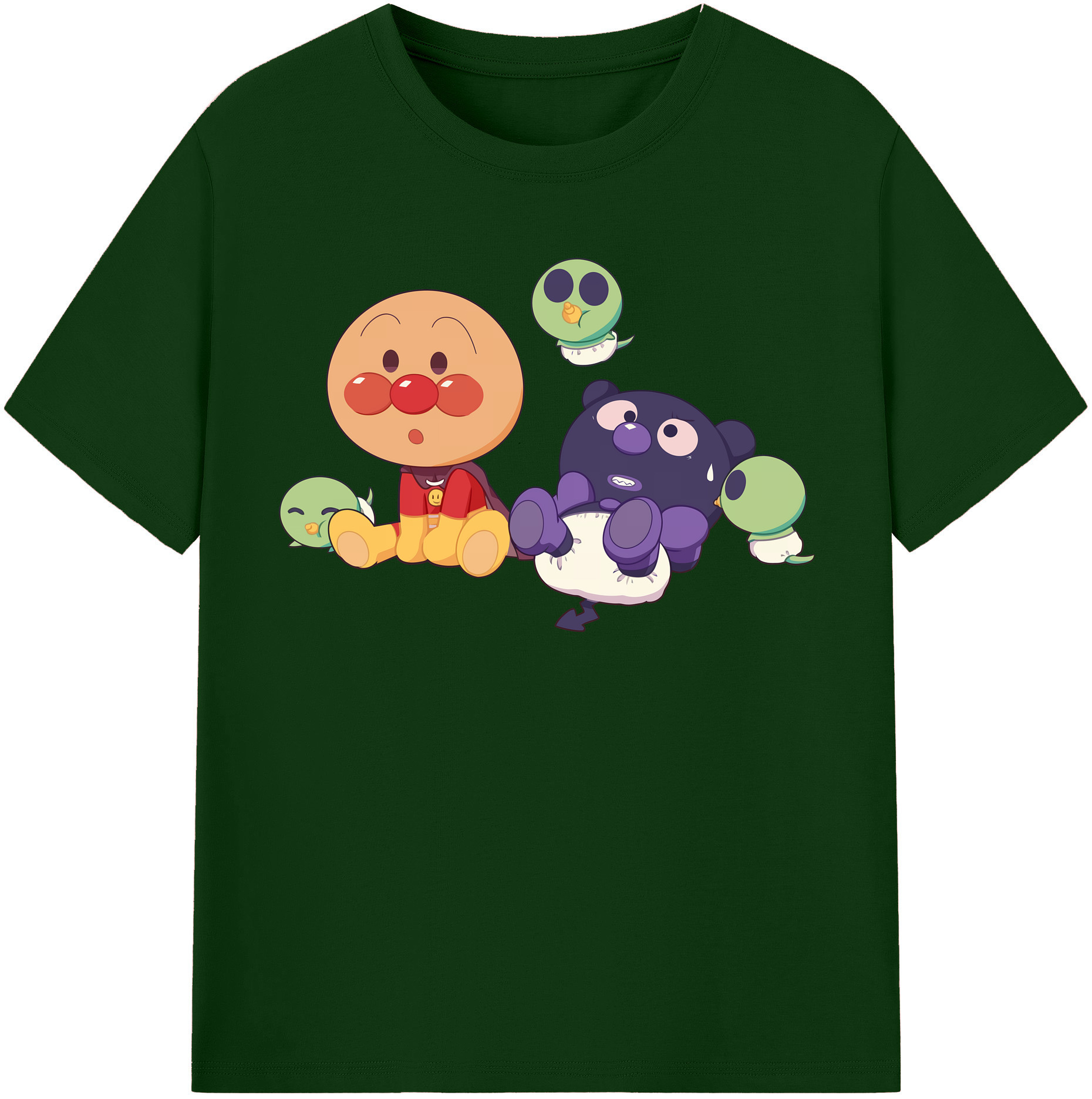 （画像用） アンパンマン Anpanman 綿100％半袖Tシャツ（フロントプリント）